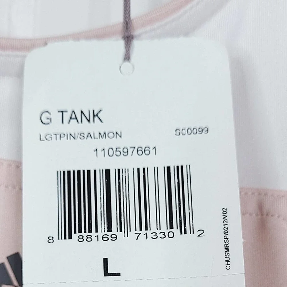 ADIDAS x STELLA McCARTNEY Barricade Tennis Athletic Tank Top Salmon White NWT L - Picture 12 of 12